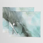 Calm Nature Inspired Abstract Flow Landscape Painting Placemat Gallery Image 1