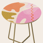 Bright Splotchy Shapes Side Table Gallery Image 2