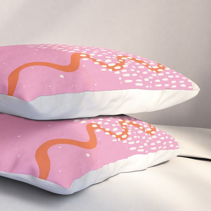 Bright Splotchy Shapes Pillow Sham Gallery Image 3