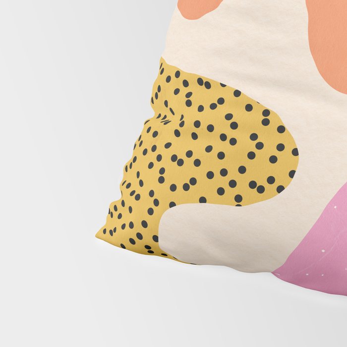 Bright Splotchy Shapes Pillow Sham Gallery Image 4