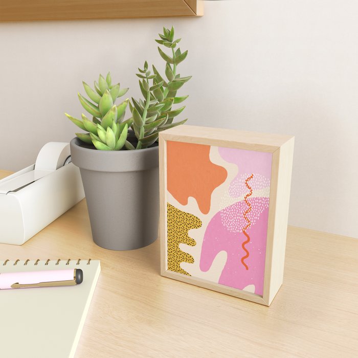 Bright Splotchy Shapes Mini Art Print Gallery Image 2