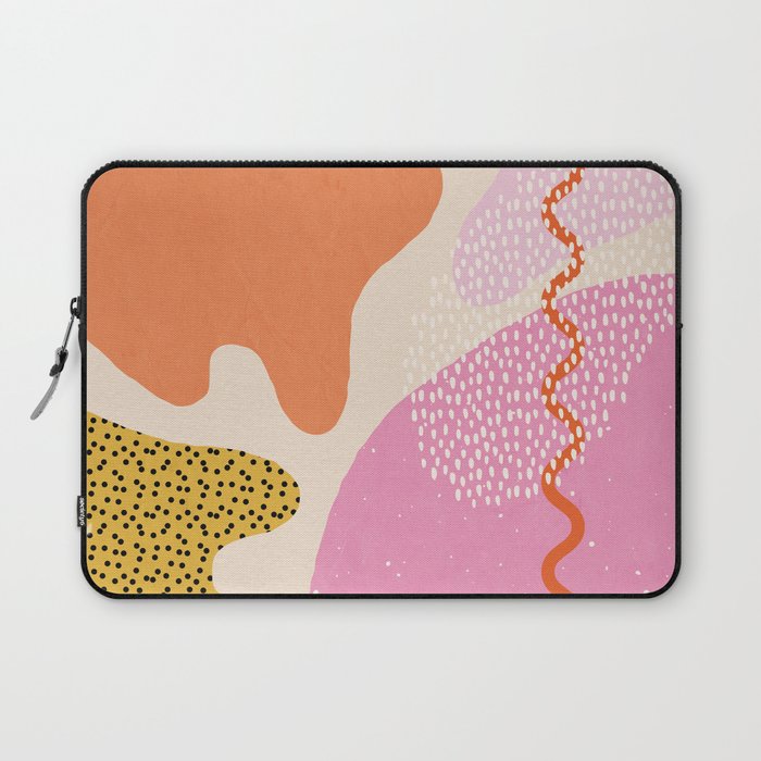 Bright Splotchy Shapes Laptop Sleeve Gallery Image 1