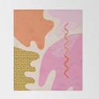 Bright Splotchy Shapes Throw Blanket Gallery Image 2