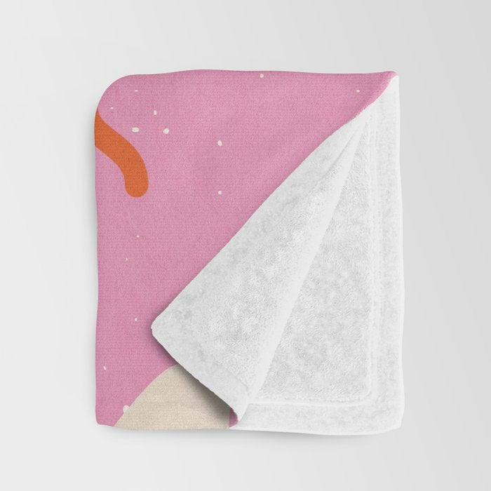 Bright Splotchy Shapes Throw Blanket Gallery Image 3