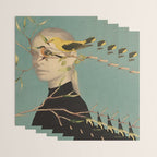 Woman and Birds Wrapping Paper Gallery Image 3