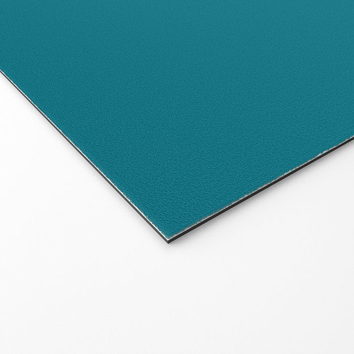 Deep Teal Blue Solid  Welcome Mat Gallery Image 2