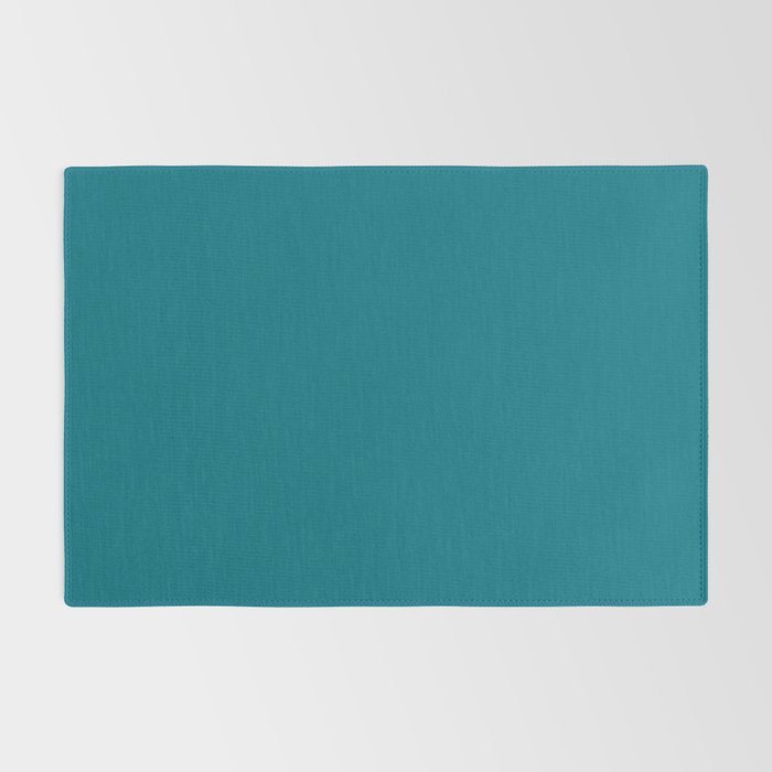 Deep Teal Blue Solid  Rug Gallery Image 2