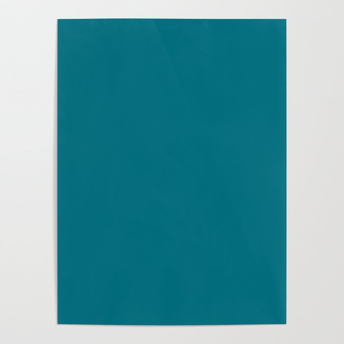 Deep Teal Blue Solid  Poster Gallery Image 1