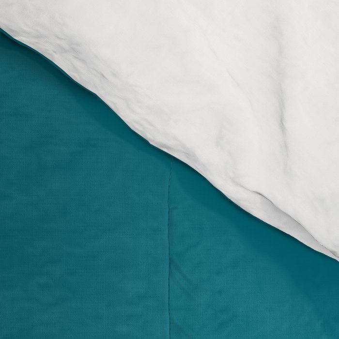 Deep Teal Blue Solid  Comforter Gallery Image 4