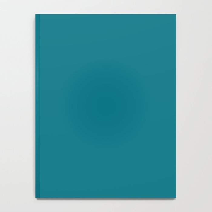 Deep Teal Blue Solid  Notebook Gallery Image 4