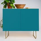 Deep Teal Blue Solid  Credenza Gallery Image 1
