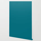 Deep Teal Blue Solid  Wallpaper Gallery Image 2