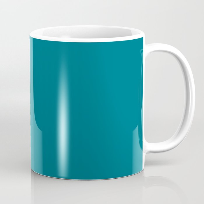 Deep Teal Blue Solid  Coffee Mug Gallery Image 1