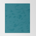 Deep Teal Blue Solid  Throw Blanket Gallery Image 2