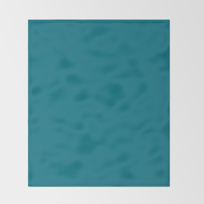 Deep Teal Blue Solid  Throw Blanket Gallery Image 2