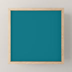 Deep Teal Blue Solid  Mini Art Print Gallery Image 1