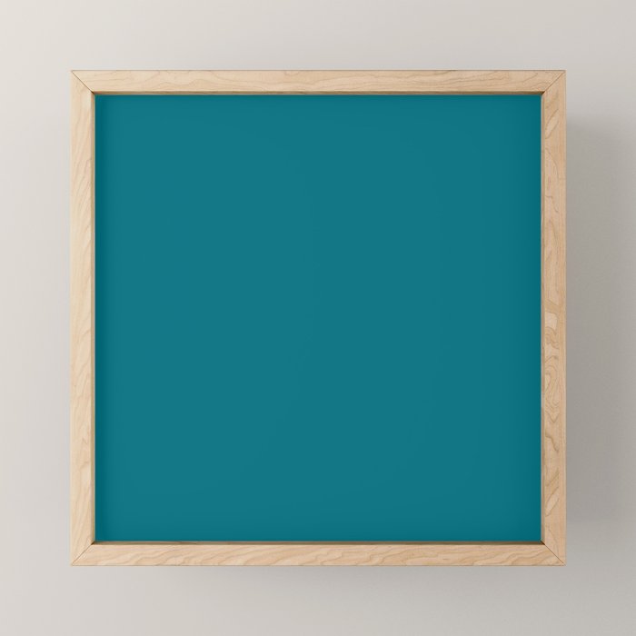 Deep Teal Blue Solid  Mini Art Print Gallery Image 1