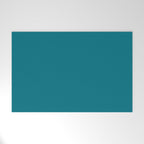 Deep Teal Blue Solid  Welcome Mat Gallery Image 1