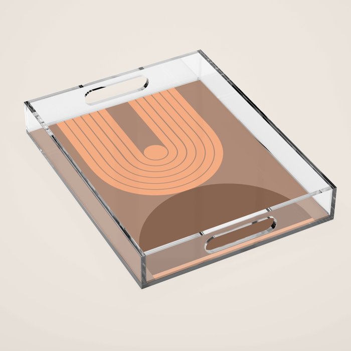 Abstraction_Balance_Round_Bohemian_Shape_Minimalism_001 Acrylic Tray Gallery Image 1