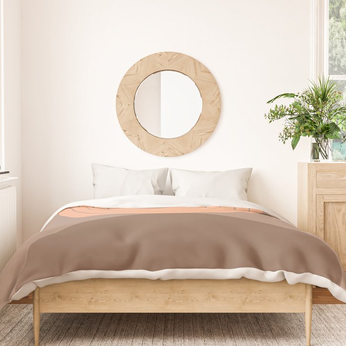 Abstraction_Balance_Round_Bohemian_Shape_Minimalism_001 Duvet Cover Gallery Image 3