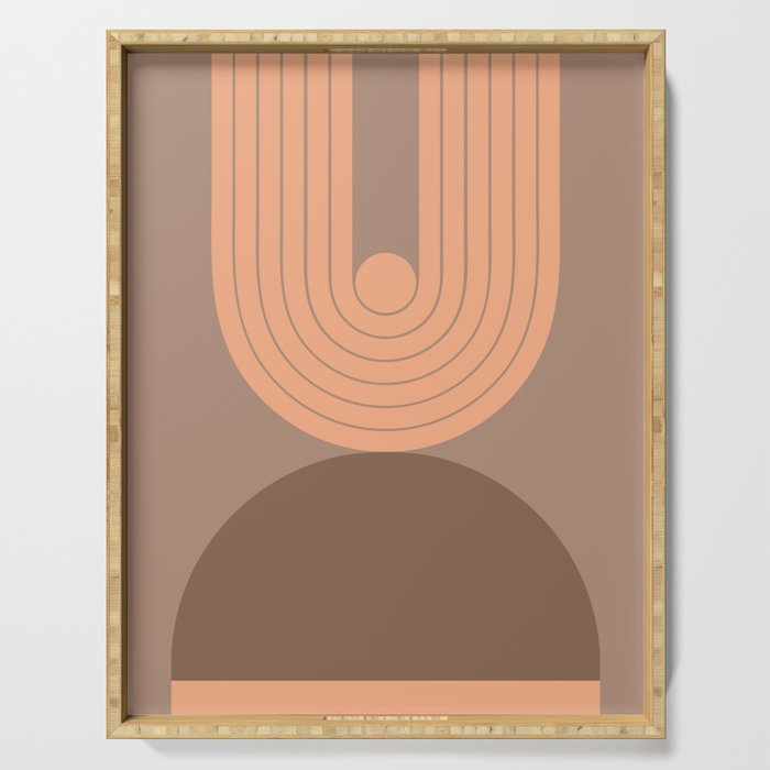 Abstraction_Balance_Round_Bohemian_Shape_Minimalism_001 Serving Tray Gallery Image 1