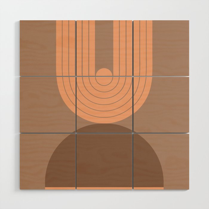Abstraction_Balance_Round_Bohemian_Shape_Minimalism_001 Wood Wall Art Gallery Image 1