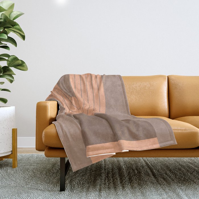 Abstraction_Balance_Round_Bohemian_Shape_Minimalism_001 Throw Blanket Gallery Image 1