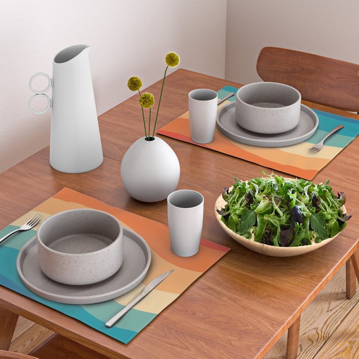 Retro 70s Rainbow Placemat Gallery Image 2