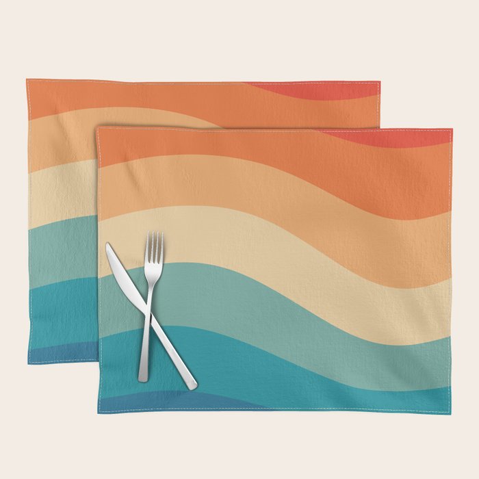Retro 70s Rainbow Placemat Gallery Image 1