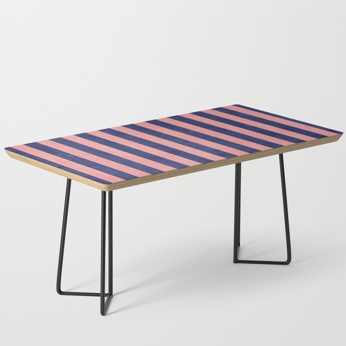 STRIPES - 005 - navy blue and pink Coffee Table Gallery Image 1