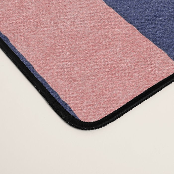 STRIPES - 005 - navy blue and pink Desk Mat Gallery Image 4