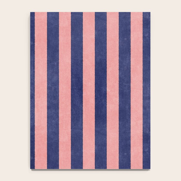 STRIPES - 005 - navy blue and pink Notebook Gallery Image 4