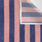 STRIPES - 005 - navy blue and pink Wall Tapestry Gallery Image 3