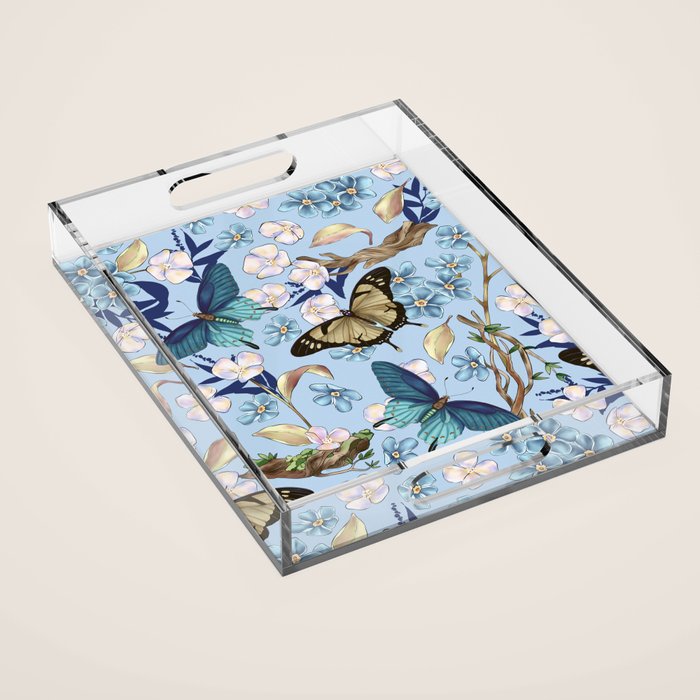 Springtime Flutter Bliss Acrylic Tray Gallery Image 1