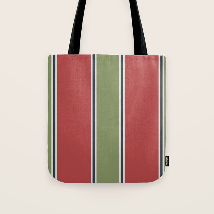 Christmas Stripes Winter 2025 Tote Bag Gallery Image 1