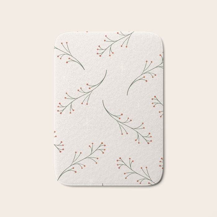holly + stars Bath Mat Gallery Image 1