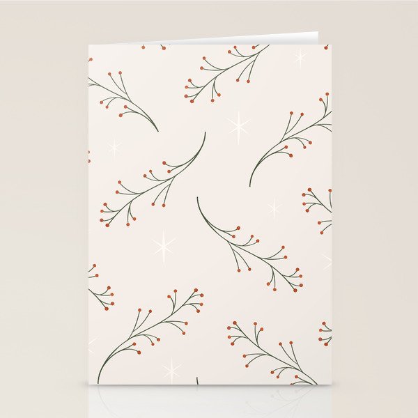 holly + stars Stationery Card Gallery Image 1