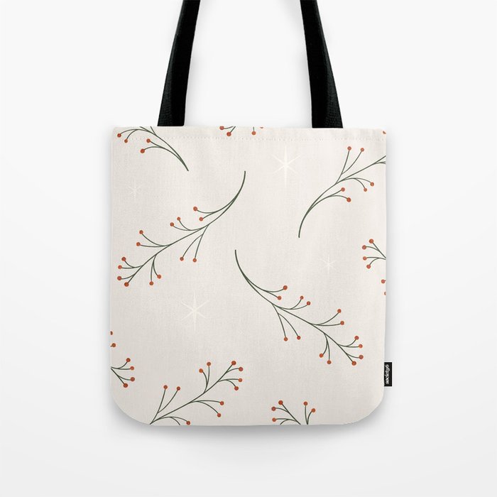 holly + stars Tote Bag Gallery Image 1