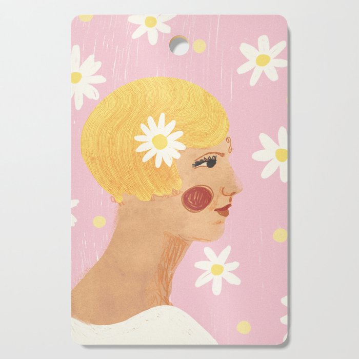 Girl who Loves Daisies Cutting Board Gallery Image 1