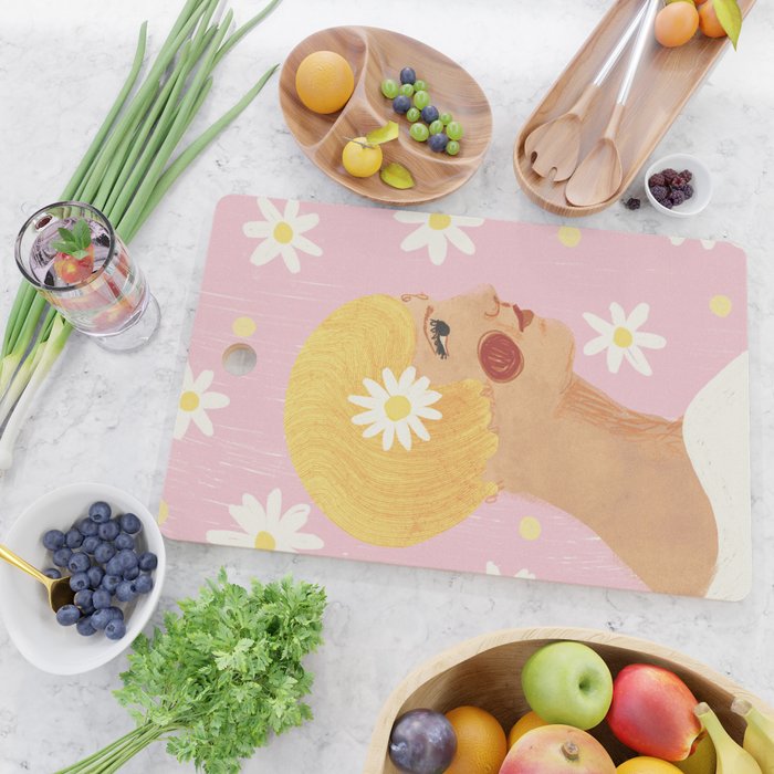 Girl who Loves Daisies Cutting Board Gallery Image 2