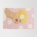 Girl who Loves Daisies Rug Gallery Image 2