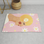 Girl who Loves Daisies Rug Gallery Image 1