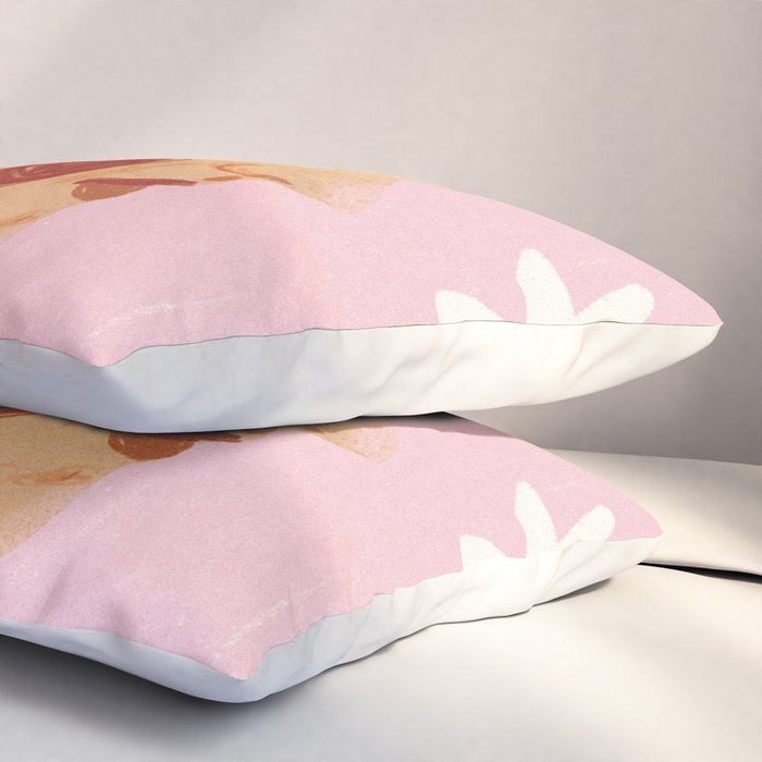 Girl who Loves Daisies Pillow Sham Gallery Image 3