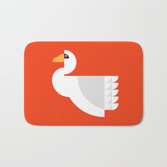 Geometric swan Bath Mat Gallery Image 1