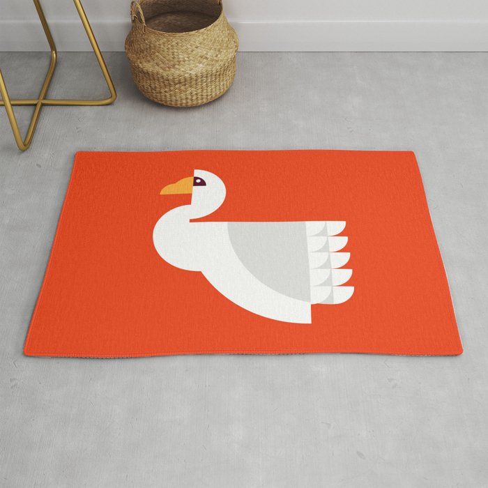 Geometric swan Rug Gallery Image 1