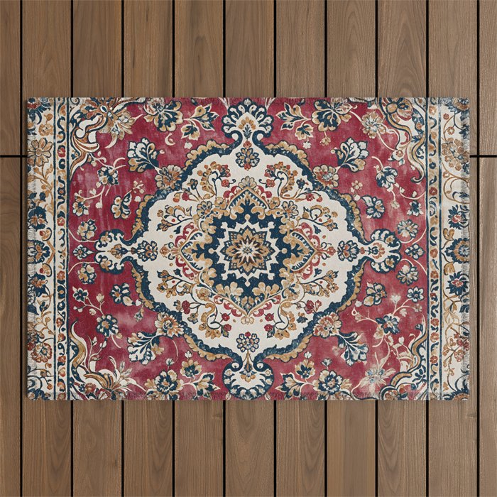 Casbah Crimson Crest Outdoor Rug Gallery Image 1