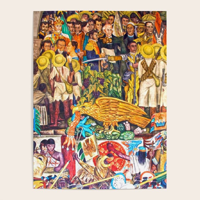 History of Mexico by Diego Rivera Poster Gallery Image 4