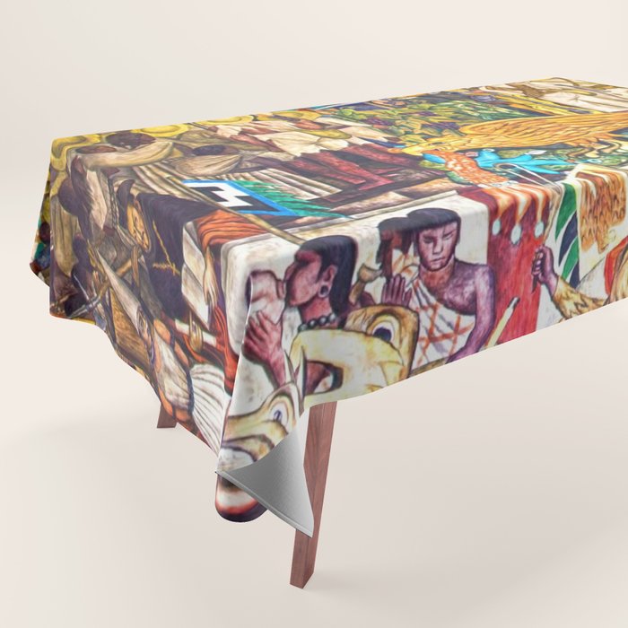 History of Mexico by Diego Rivera Tablecloth Gallery Image 1