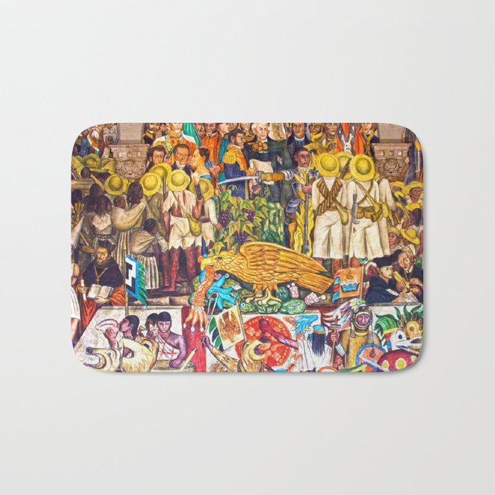 History of Mexico by Diego Rivera Bath Mat Gallery Image 1