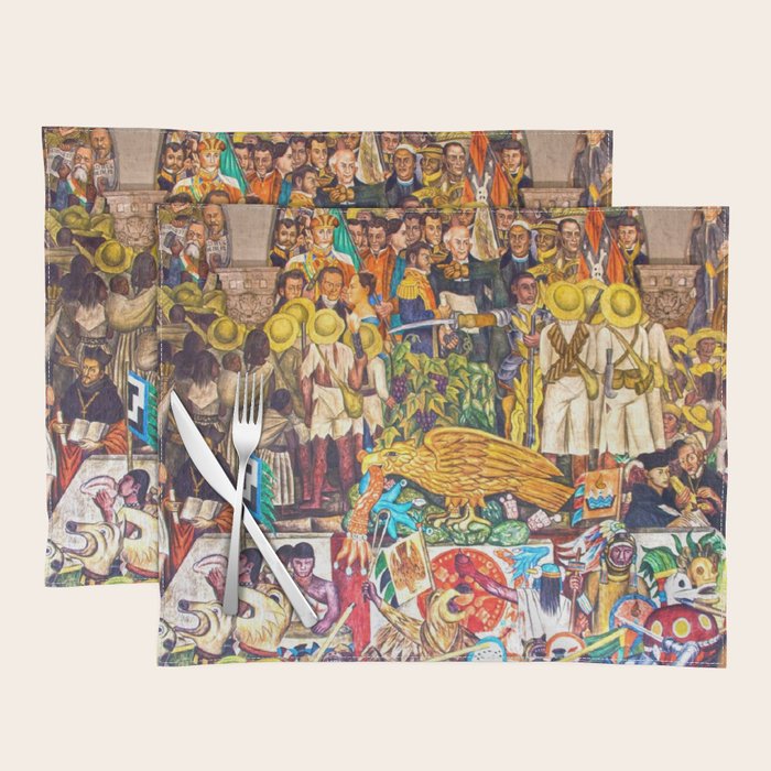 History of Mexico by Diego Rivera Placemat Gallery Image 1
